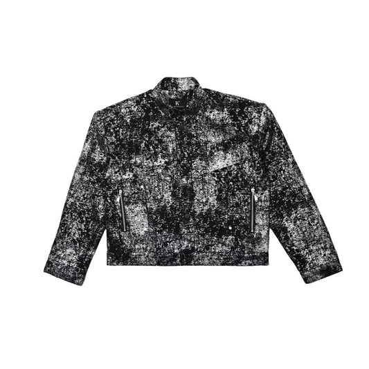 2025New Fashion Suit Trendy Brand Cool Street Style Short Jacket Wide-Leg Pants Casual Two-Piece Set for Men