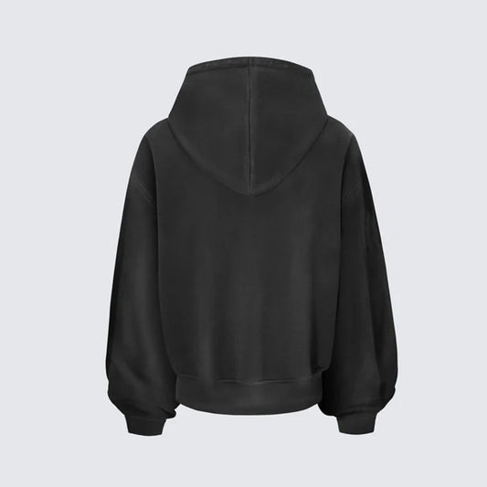 2025Spring New Vintage Distressed Letter Print Hoodie for Men, Stylish and High-End Long Sleeve Jacket