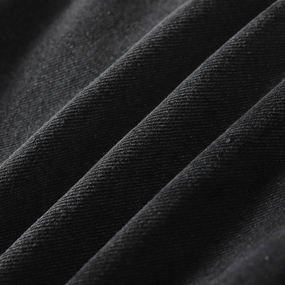 Trendy High Street Loose Retro Straight-Leg Drawstring Cargo Pants Men's Street Style Y2K Zipper Decorated Jeans