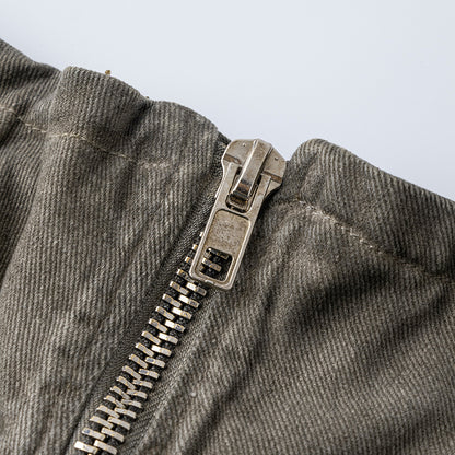 High Waist Diagonal Zipper Cargo Pants Loose Straight Casual Pants Trendy Brand Versatile Long Pants Leg-Lengthening Loose Comfortable