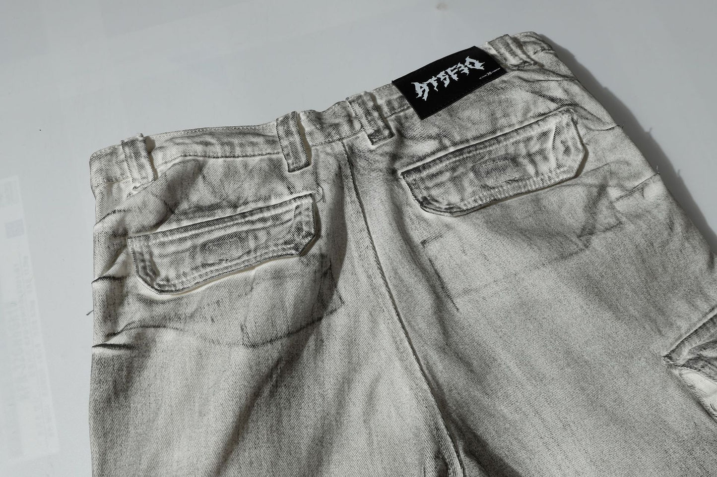 American Style Multi-Pocket Jeans for Men, Niche Retro Blue Wide-Leg Cargo Pants, Couple's European and American Trendy Pants, Cross-Border Trade