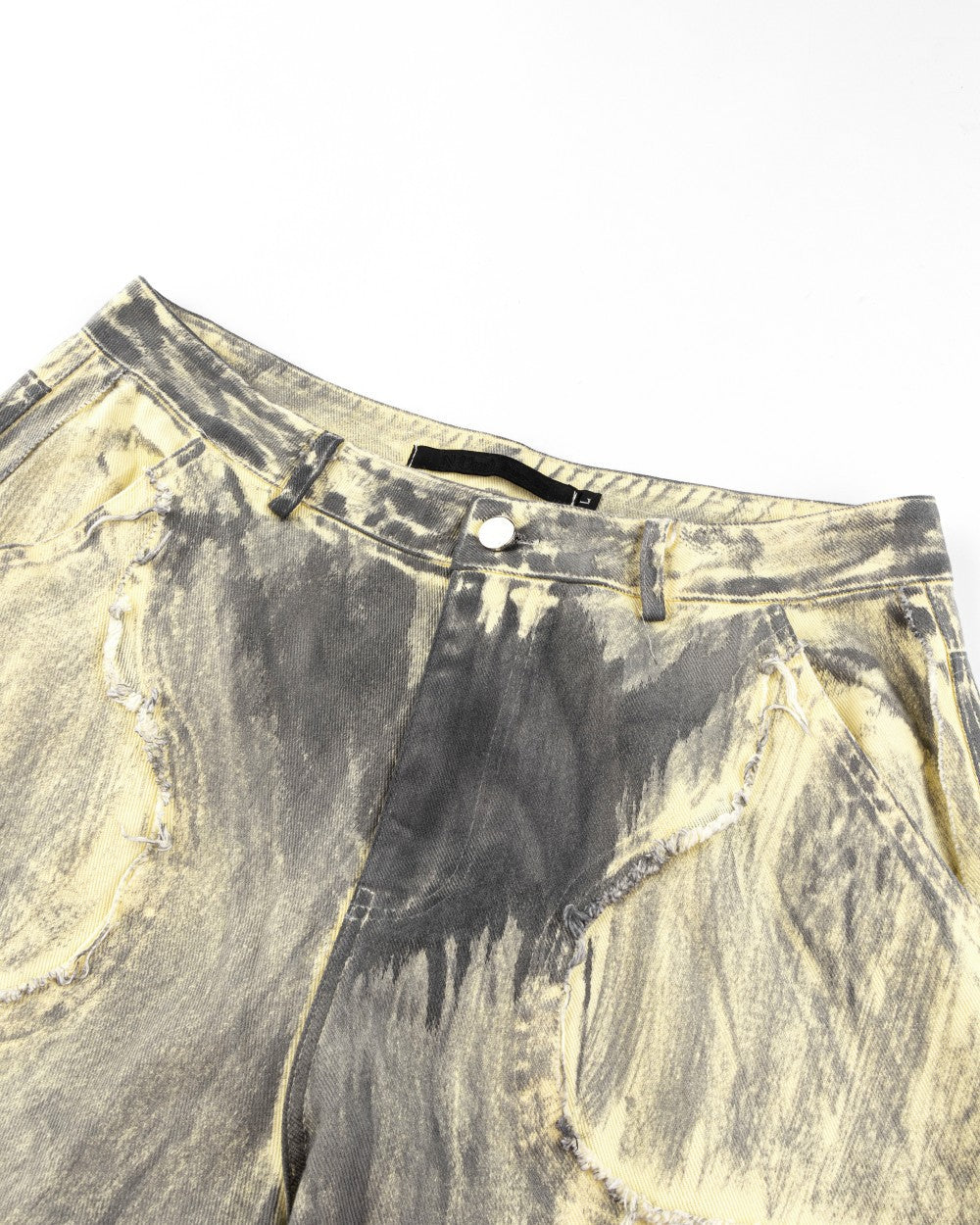 2025Autumn American High Street Heavy Craft Hand-painted Denim Jacket for Men and Women Retro Street Distressed Washed Jeans