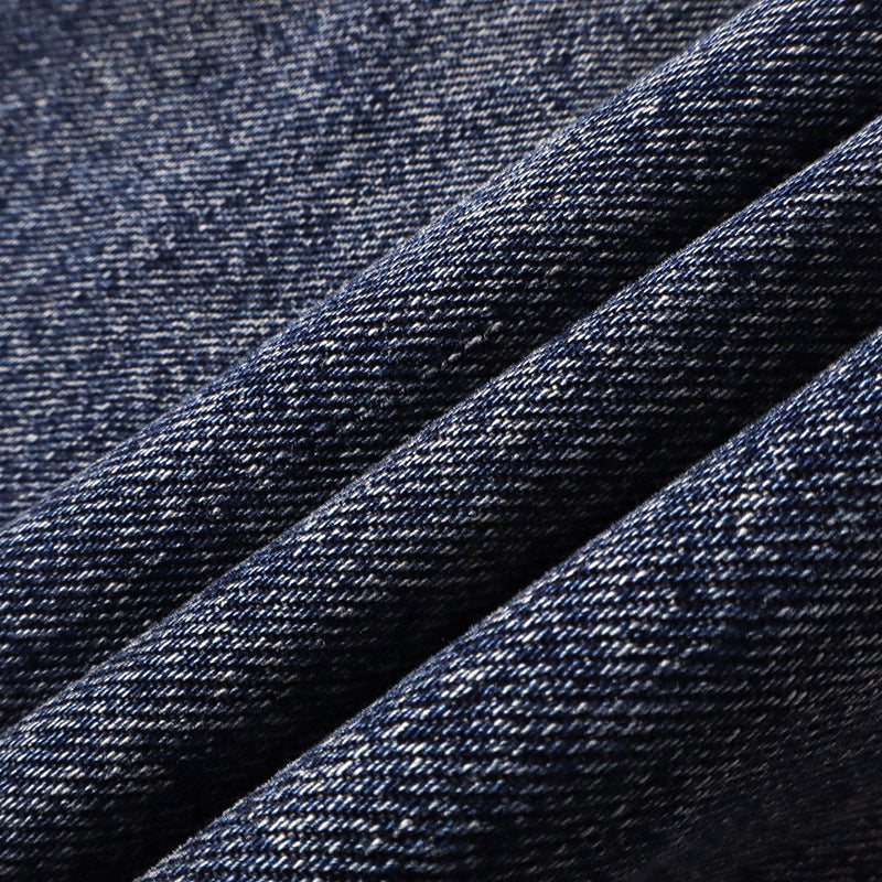 Loose Vintage Washed Jeans Men's straight-leg casual trousers Unique Patchwork Design High-quality Trendy