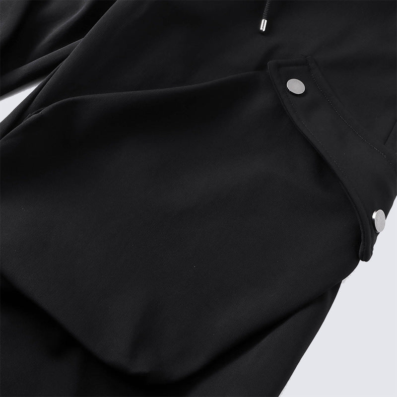 Trendy High Street Style Multi-Pocket Cargo Pants Men's Loose-Fit Jogger Pants Autumn and Winter Versatile Hip-Hop Style Long Pants