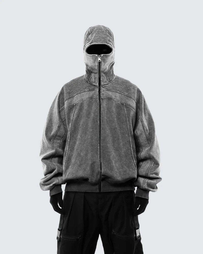 American Style Autumn Winter New Vintage Hip Hop Men Women Casual Loose Zipper Sweatshirt Jacket Hooded Cardigan Sweatshirt Long Sleeve