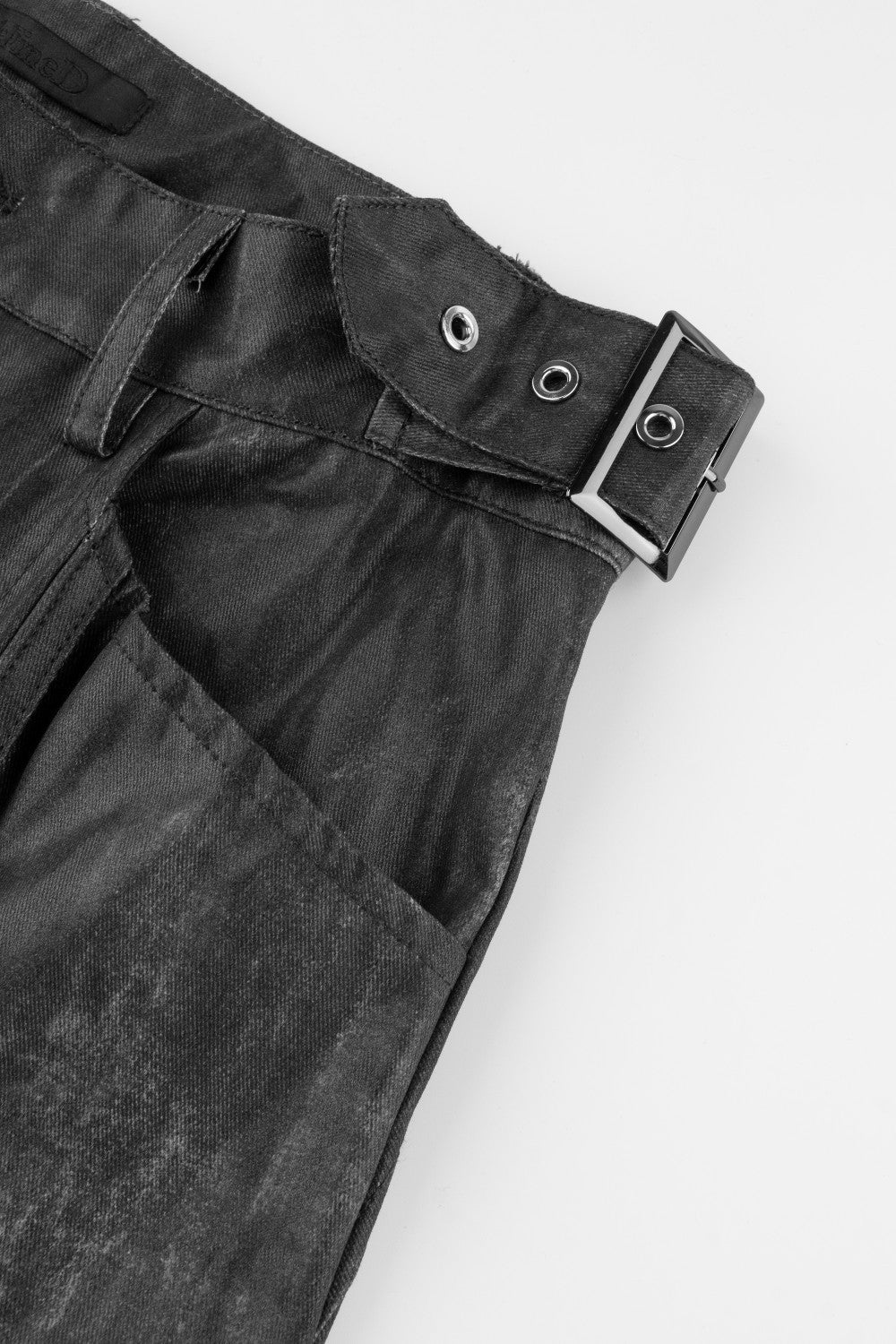 Dark Heavy Industry Structure Double Layer Structure Spliced Wide Leg Loose Frayed Tassel Distressed Jeans