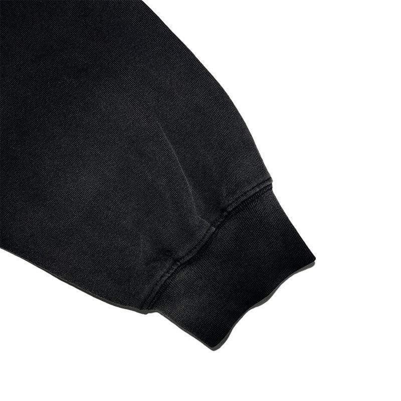 “Trendy Brand Heavy American Street Style Retro Distressed Letter Print Long Sleeve T Shirt Men's Loose Fit oversize