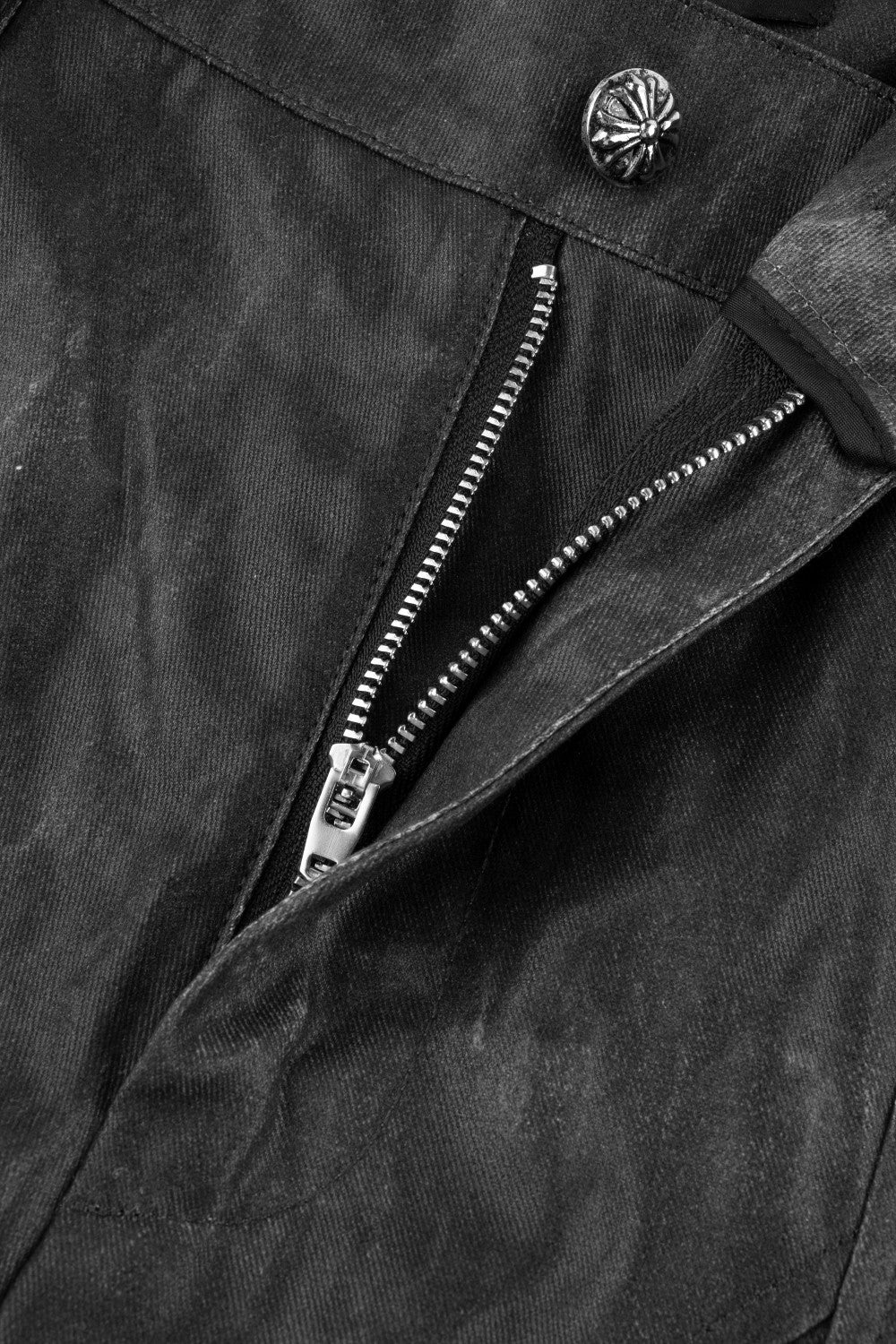 Dark Heavy Industry Structure Double Layer Structure Spliced Wide Leg Loose Frayed Tassel Distressed Jeans