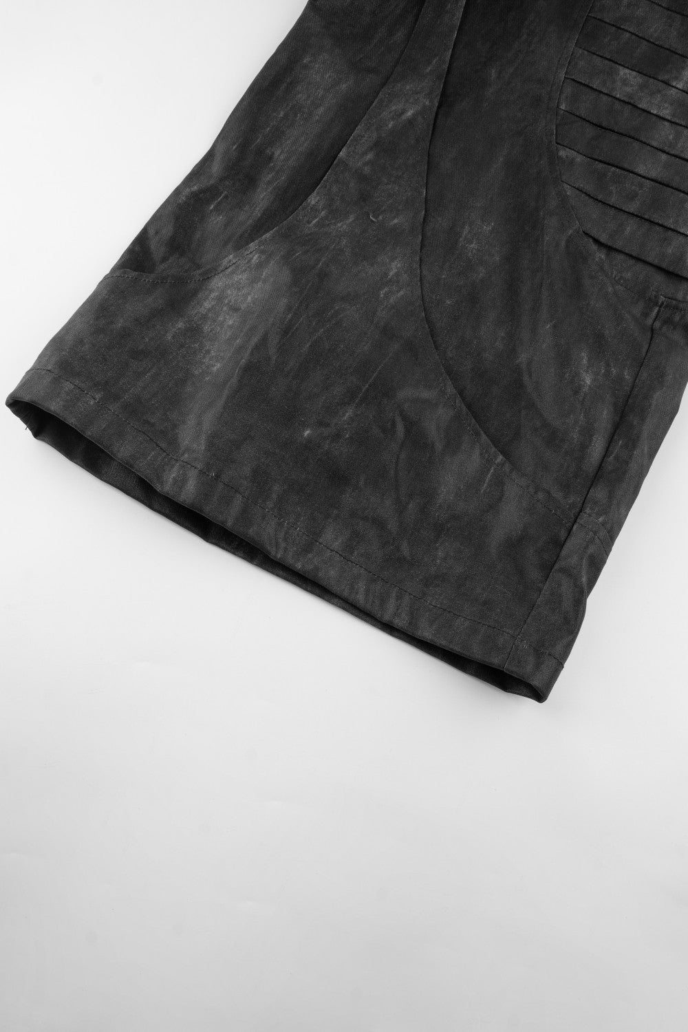 Dark Heavy Industry Structure Double Layer Structure Spliced Wide Leg Loose Frayed Tassel Distressed Jeans