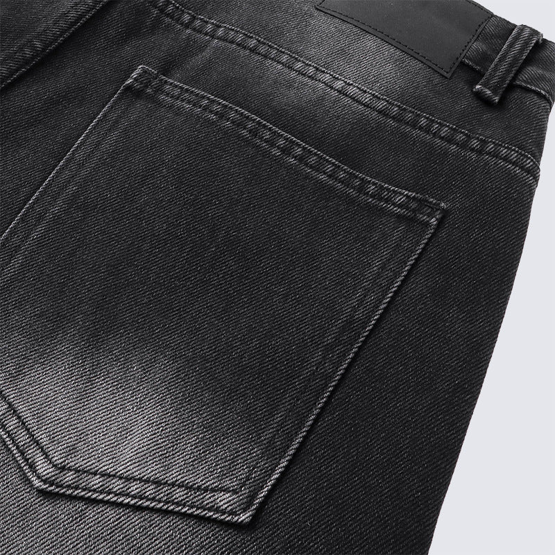 High Waist Loose Straight Jeans for Women Vintage Washed Design Autumn Winter New Casual Pants Distressed Slightly Stretchy