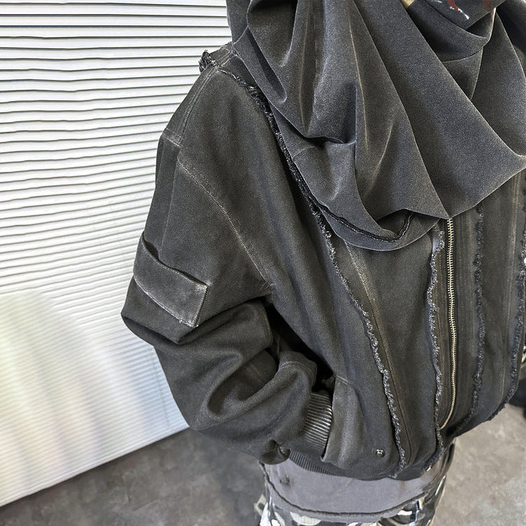 Cross-Border Heavy Industry Street Fashion Loose Flight Jacket Men's Retro Versatile Coat Workwear Retro Workwear