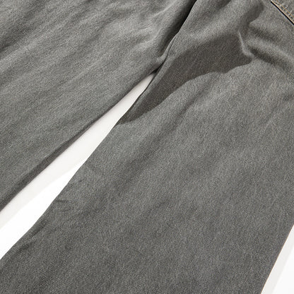 Distressed Jeans Loose Wide-Leg Straight Trendy Beggar Style Slimming High Street Design Niche Long Pants High Street Style