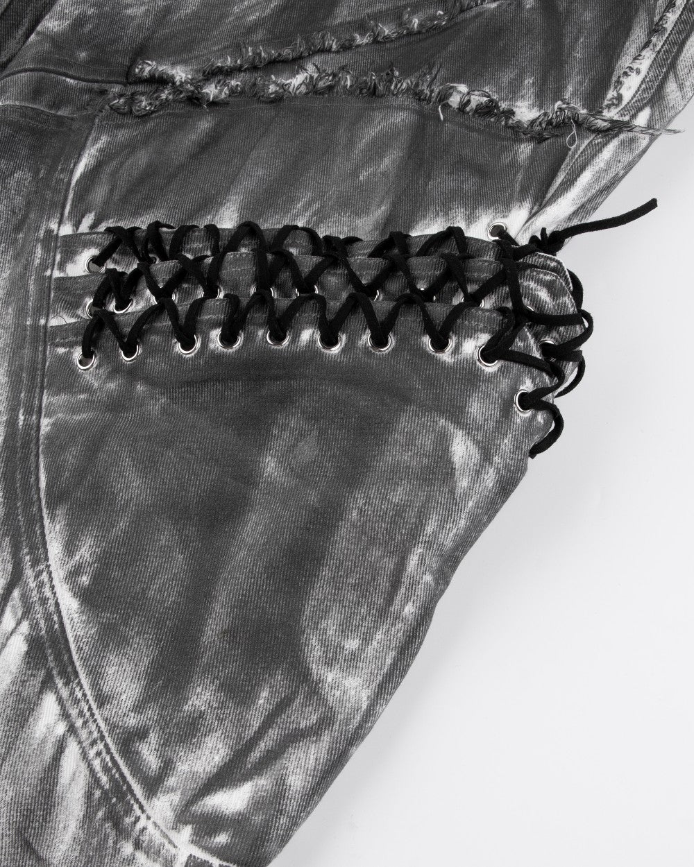 2025Autumn American High Street Heavy Craft Hand-painted Denim Jacket for Men and Women Retro Street Distressed Washed Jeans