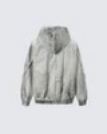 European and American High Street Wasteland Style Spray Paint Dirty Patchwork Hooded Jacket for Men Spring Frayed Edge Design Coat