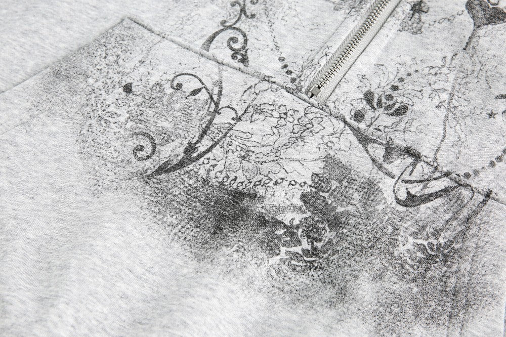 European and American Style Autumn Winter Fleece Hat Sweatshirt Hip Hop Printed Pattern Pullover Hoodie Street Fashion y2k Coat