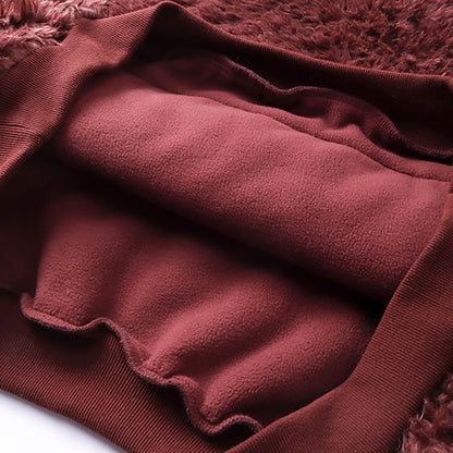 Plush Hooded Jacket Warm Loose Unisex Sweatshirt Trendy Versatile Autumn Winter European Style Couple Style