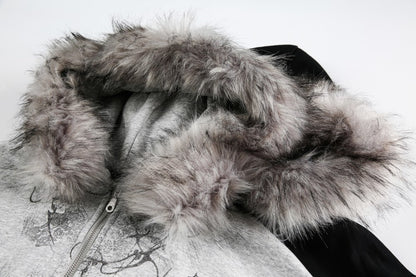 European and American Style Autumn Winter Fleece Hat Sweatshirt Hip Hop Printed Pattern Pullover Hoodie Street Fashion y2k Coat