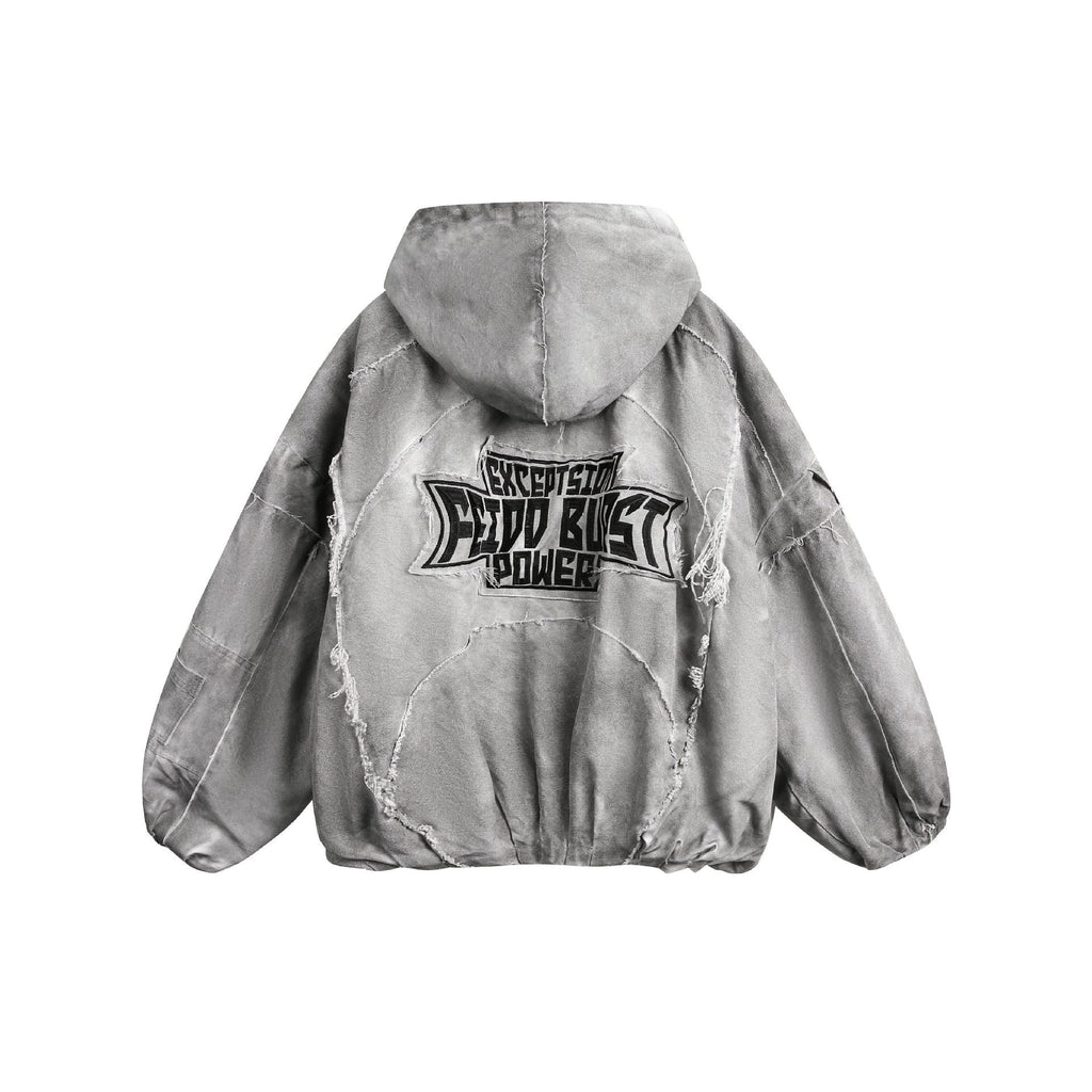 GUO WEAR Wasteland Style National Trend Mottled Vintage Workwear Jacket for Men and Women Winter Cotton Coat Casual Versatile