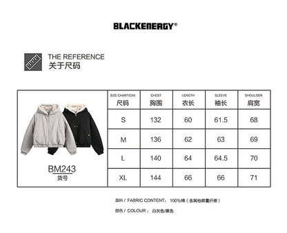 GUOWEAR Pearl Canvas Mountain Eagle Fleece-Lined Jacket American Street Wasteland Style Cotton Coat Men's Fleece-Lined Thickened Jacket