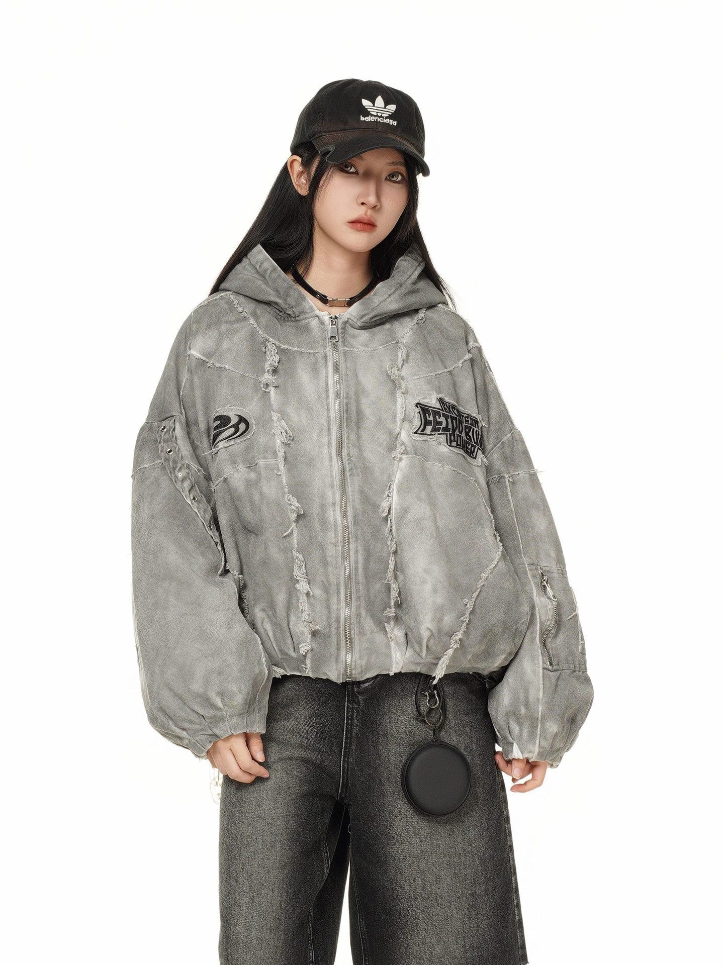 GUO WEAR Wasteland Style National Trend Mottled Vintage Workwear Jacket for Men and Women Winter Cotton Coat Casual Versatile