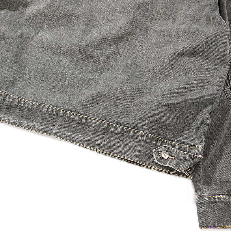 European and American High Street Fashion Trendy Brand Workwear Denim Jacket for Men2024Spring and Autumn Plus Size High-End Stylish Cool Jacket