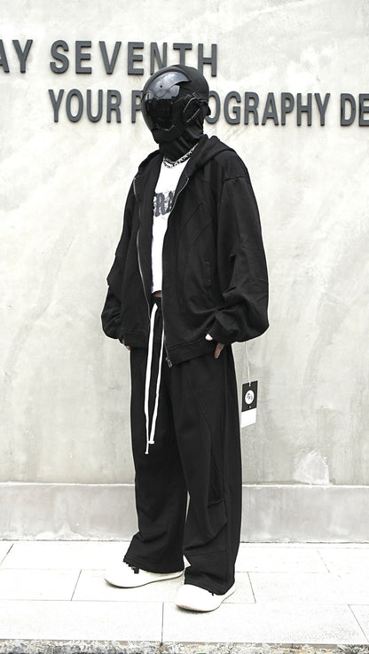 2025New Hooded Sweatshirt Cardigan for Men and Women, High-End Loose Fit Set, Jacket and Casual Pants Two-Piece Set