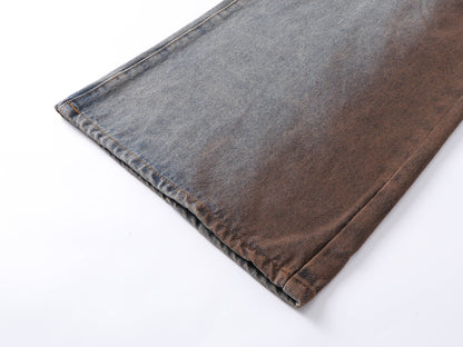 Fashion Trend Retro Jeans Multifunctional detachable pocket design straight-leg pants Unisex Loose Fit