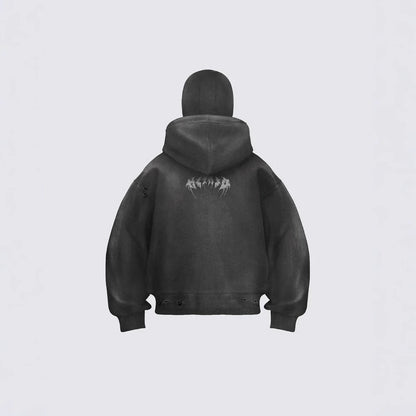 American Retro Street Zipper Hoodie Gothic Letter Star Sweatshirt for Men and Women2025New