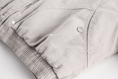 GUOWEAR Pearl Canvas Mountain Eagle Fleece-Lined Jacket American Street Wasteland Style Cotton Coat Men's Fleece-Lined Thickened Jacket