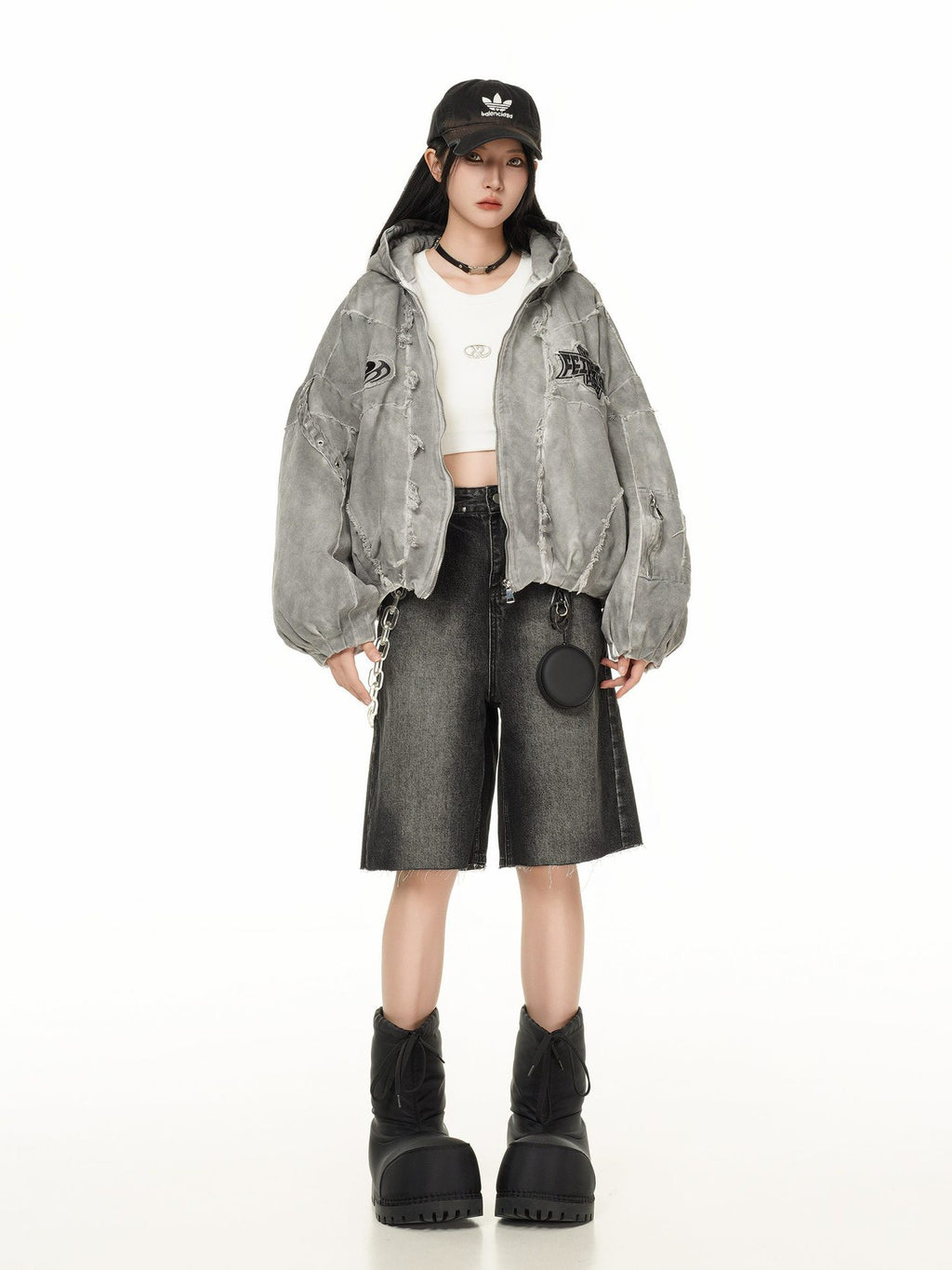 GUO WEAR Wasteland Style National Trend Mottled Vintage Workwear Jacket for Men and Women Winter Cotton Coat Casual Versatile