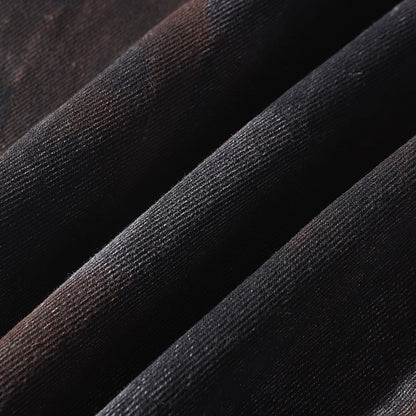 American-style Tie-dye Washed Vintage Loose Cargo Pants for Men Street Hip-Hop Jogger Jeans Trendy Designer Style