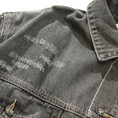 European and American High Street Fashion Trendy Brand Workwear Denim Jacket for Men2024Spring and Autumn Plus Size High-End Stylish Cool Jacket