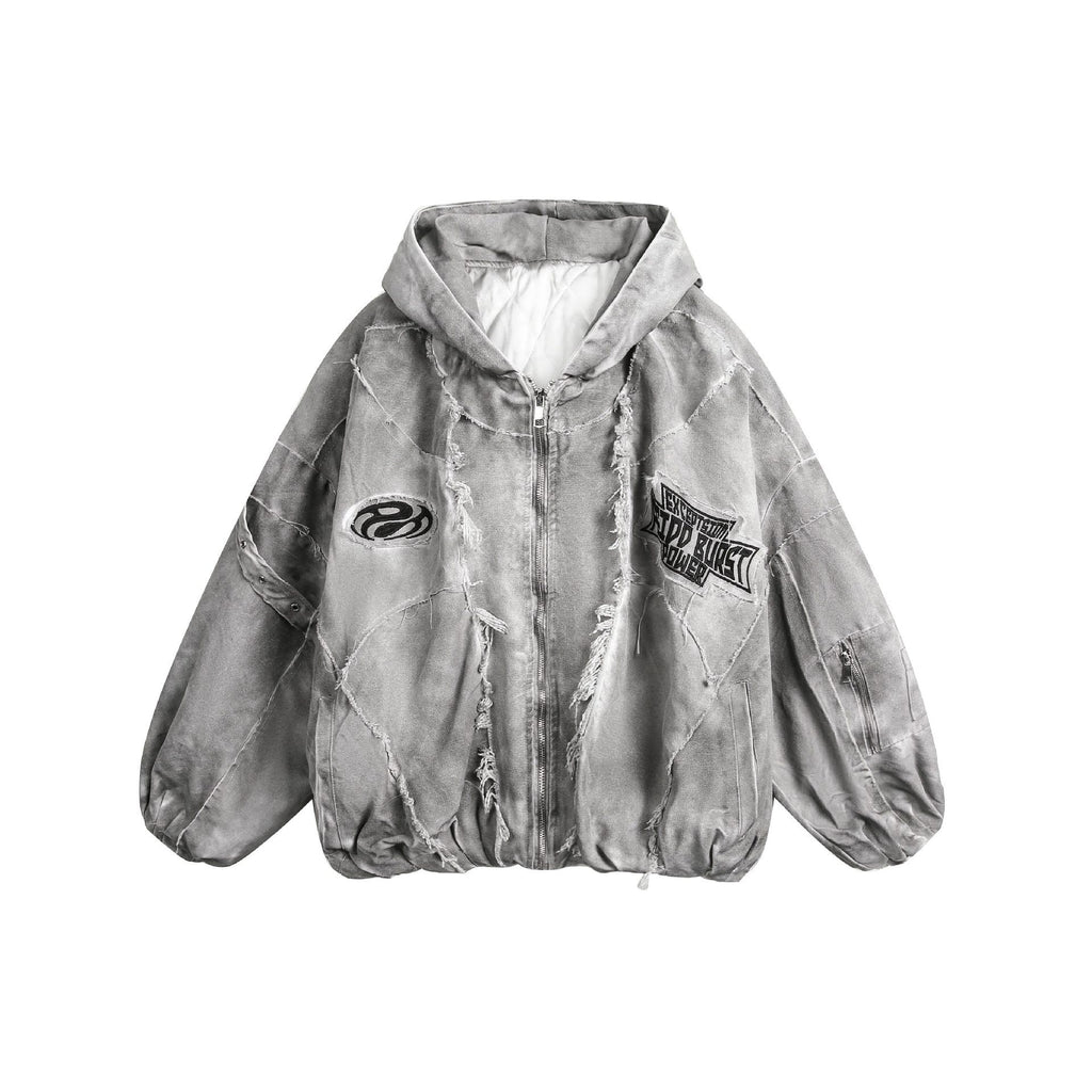 GUO WEAR Wasteland Style National Trend Mottled Vintage Workwear Jacket for Men and Women Winter Cotton Coat Casual Versatile