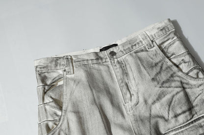 American Style Multi-Pocket Jeans for Men, Niche Retro Blue Wide-Leg Cargo Pants, Couple's European and American Trendy Pants, Cross-Border Trade