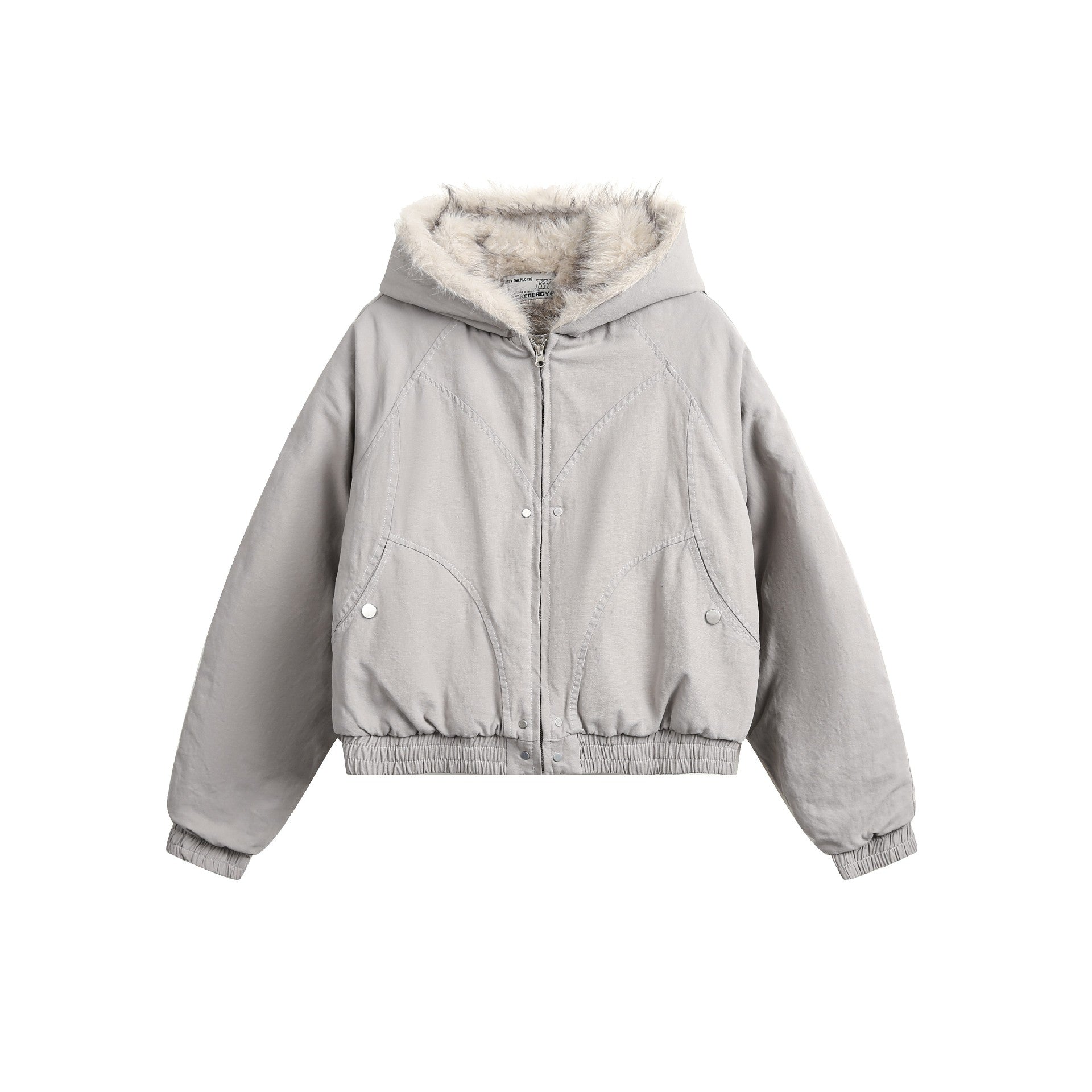 GUOWEAR Pearl Canvas Mountain Eagle Fleece-Lined Jacket American Street Wasteland Style Cotton Coat Men's Fleece-Lined Thickened Jacket