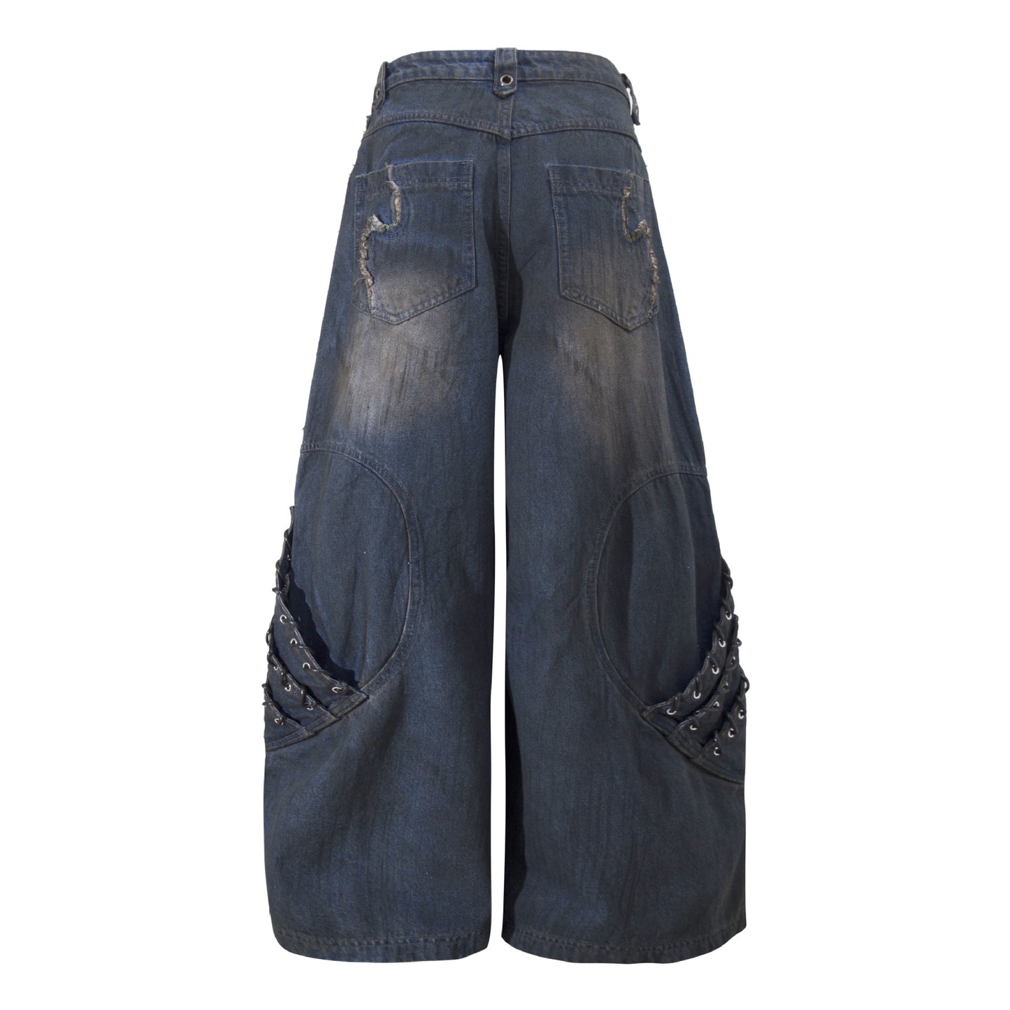 High-quality American streetwear super heavy-duty brushed and washed buffalo jeans