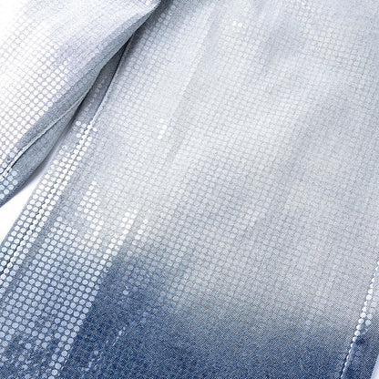 Original Early Autumn New American Retro Street Style High Waist Slimming Rhinestone Gradient Design Loose Wide Leg Jeans