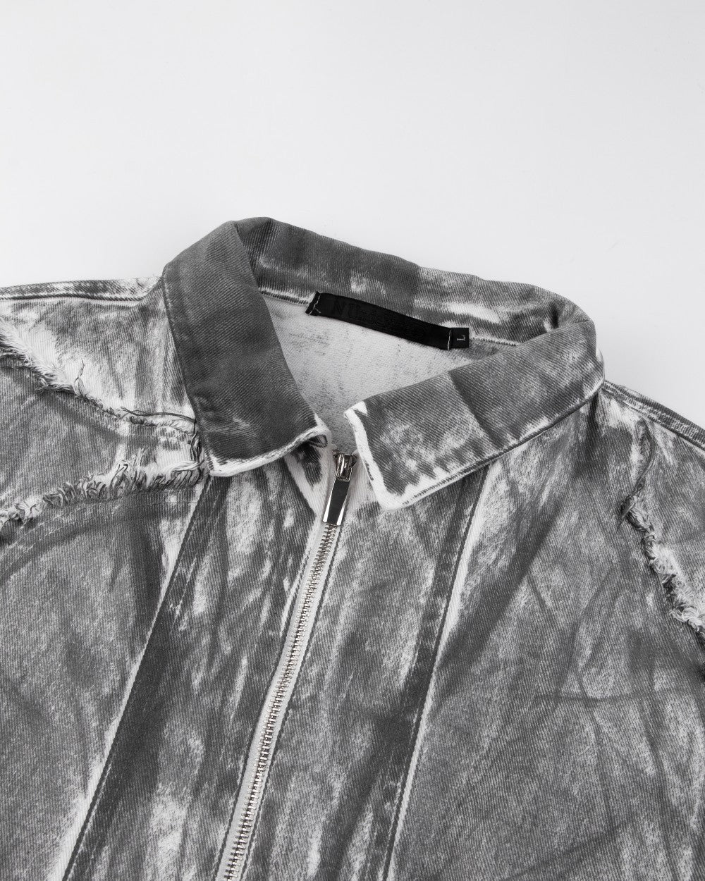 2025Autumn American High Street Heavy Craft Hand-painted Denim Jacket for Men and Women Retro Street Distressed Washed Jeans