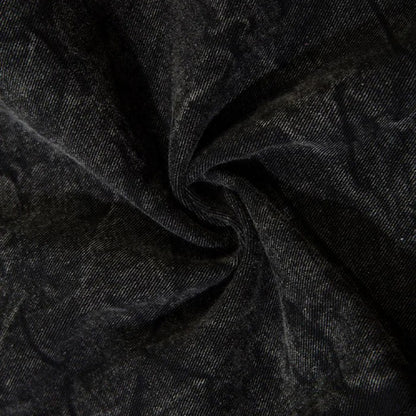 GUOWEAR2024American Style Washed Flared Jeans for Men with Lightning Embroidery Wide-Leg Trousers Trendy Retro Style