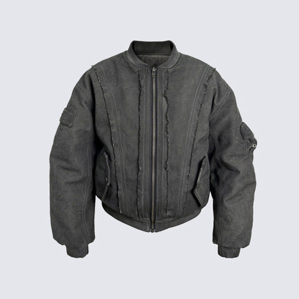 Cross-Border Heavy Industry Street Fashion Loose Flight Jacket Men's Retro Versatile Coat Workwear Retro Workwear