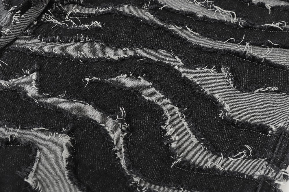 2025Autumn New Heavy Craft Patchwork Zebra Pattern European and American Trendy Brand Loose Jeans