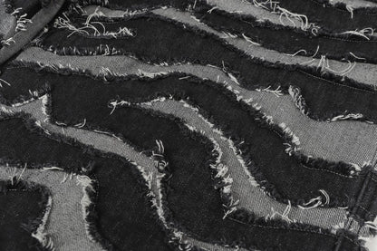 2025Autumn New Heavy Craft Patchwork Zebra Pattern European and American Trendy Brand Loose Jeans