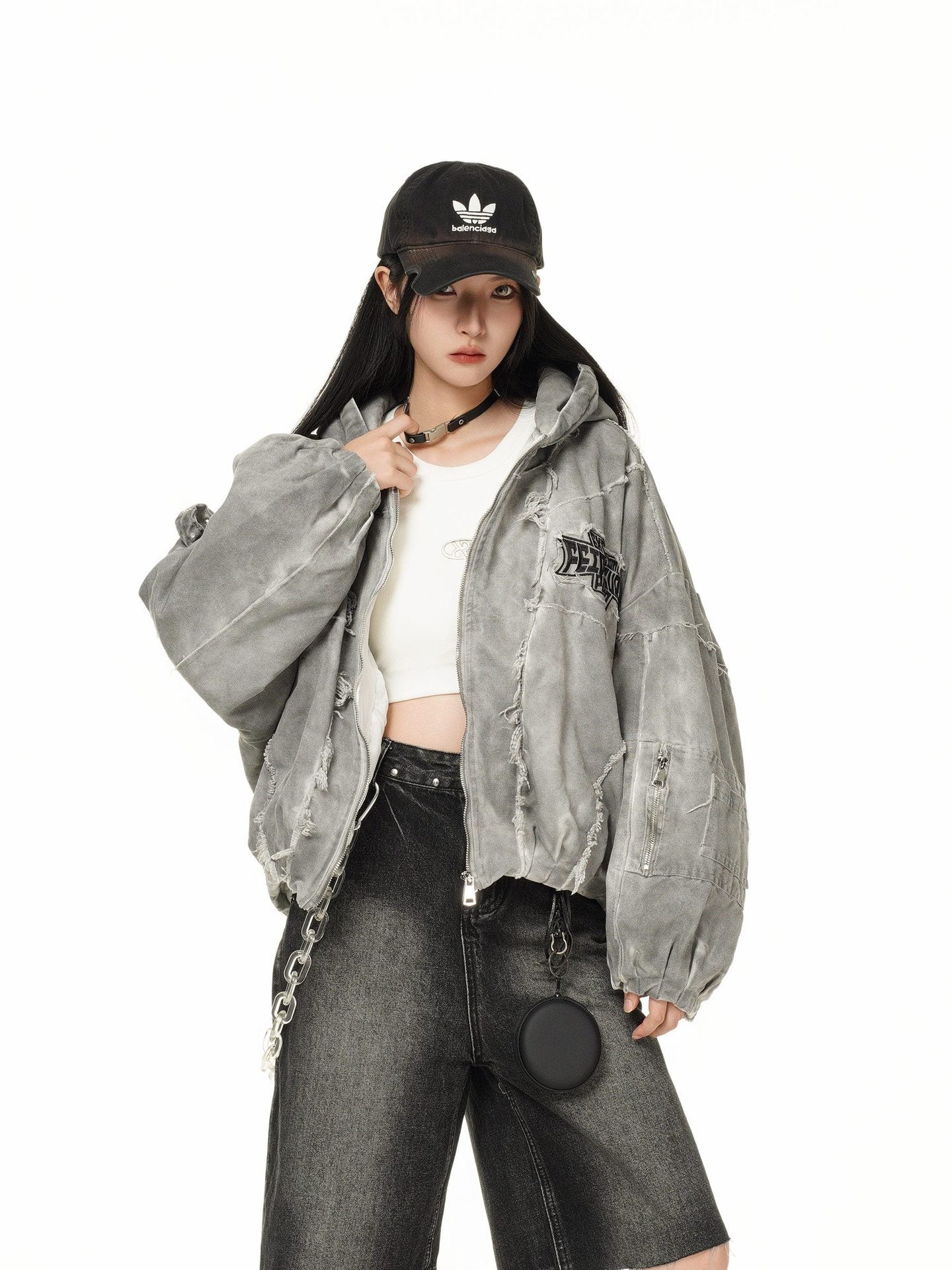 GUO WEAR Wasteland Style National Trend Mottled Vintage Workwear Jacket for Men and Women Winter Cotton Coat Casual Versatile