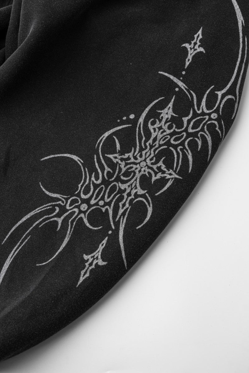 European and American High Street Dark Style Embroidered Hooded Zipper Sweatshirt for Men Spring and Autumn Trendy Brand Street Retro Loose Jacket ins
