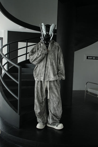 2025New Hooded Sweatshirt Cardigan for Men and Women, High-End Loose Fit Set, Jacket and Casual Pants Two-Piece Set