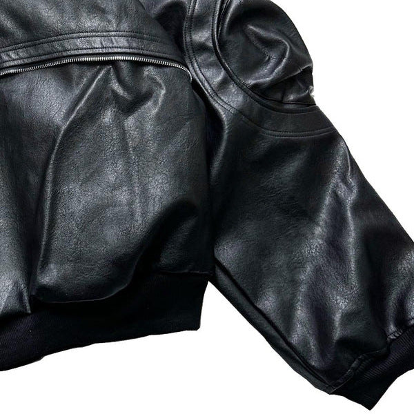 Heavy-duty Retro Designer Leather Flight Jacket Men's Street Trend Loose Jacket Workwear Windproof