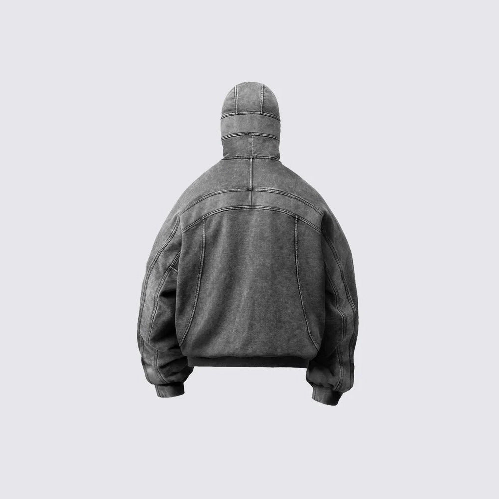 American Style Autumn Winter New Vintage Hip Hop Men Women Casual Loose Zipper Sweatshirt Jacket Hooded Cardigan Sweatshirt Long Sleeve