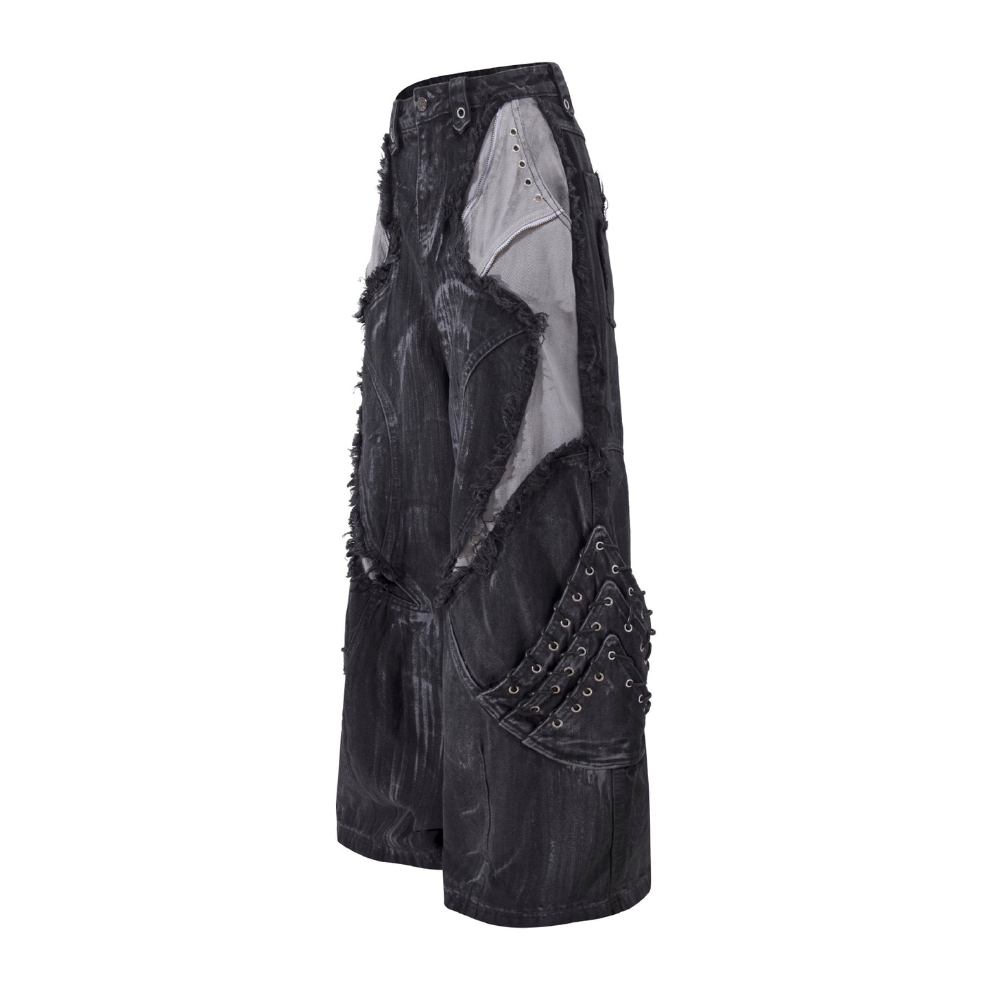 High-quality American streetwear super heavy-duty brushed and washed buffalo jeans