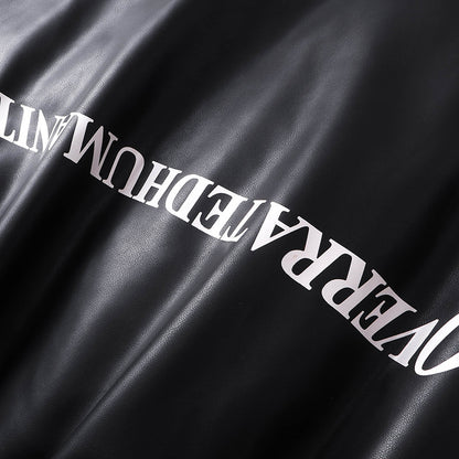 American fashion brand2025New Oversized Men's Hooded Flight Leather Jacket Trendy Street Retro