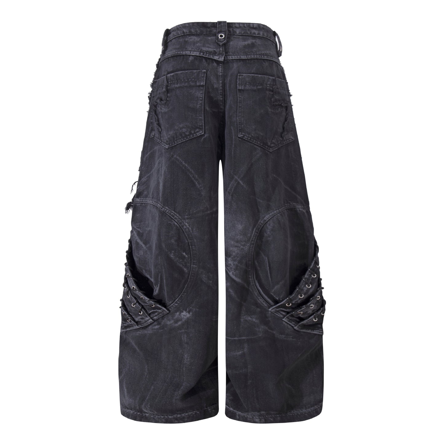 High-quality American streetwear super heavy-duty brushed and washed buffalo jeans